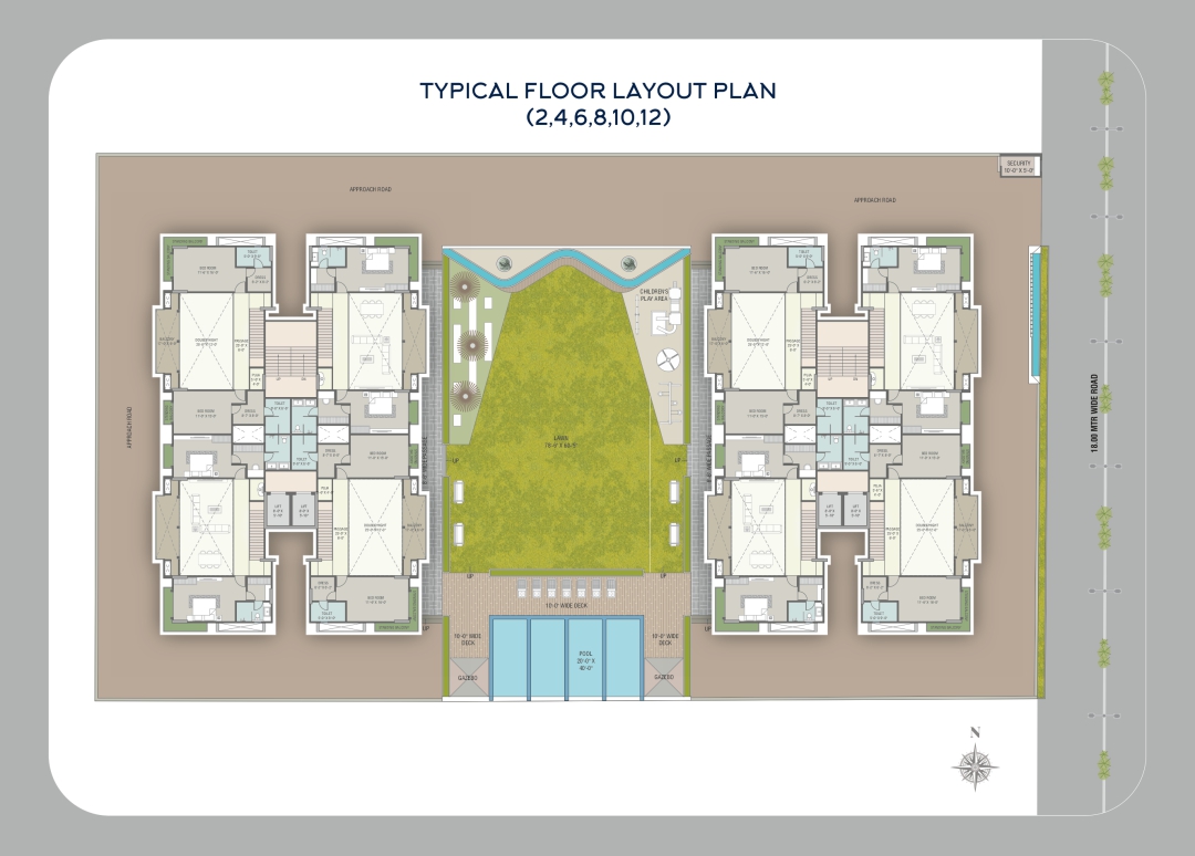 Typical Floor Layout Plan (2,4,6,8,10,12)